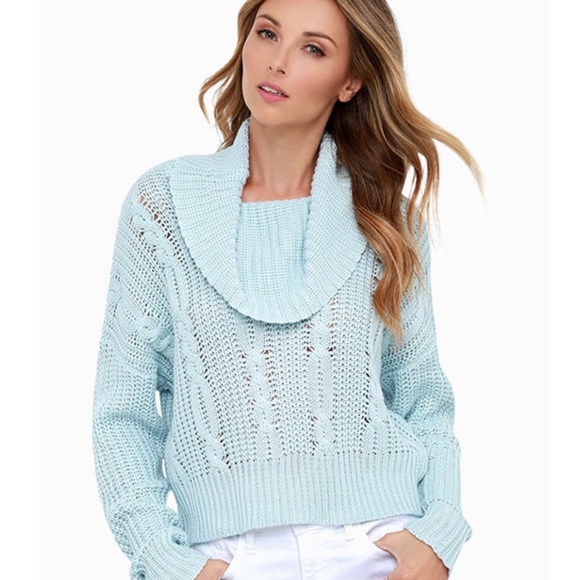 ✨Sky Blue Chunky Cable Knit Sweater✨ - Picture 2 of 7